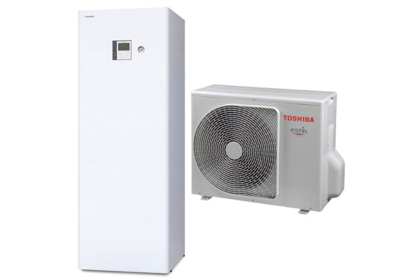 Toshiba HWT-801HW-E / HWT-1101F21ST9W-E ESTIA All-in-One Hydrobox (R32, 1 fázis, 9 kW-os elektromos patronnal, beépített HMV tartállyal)